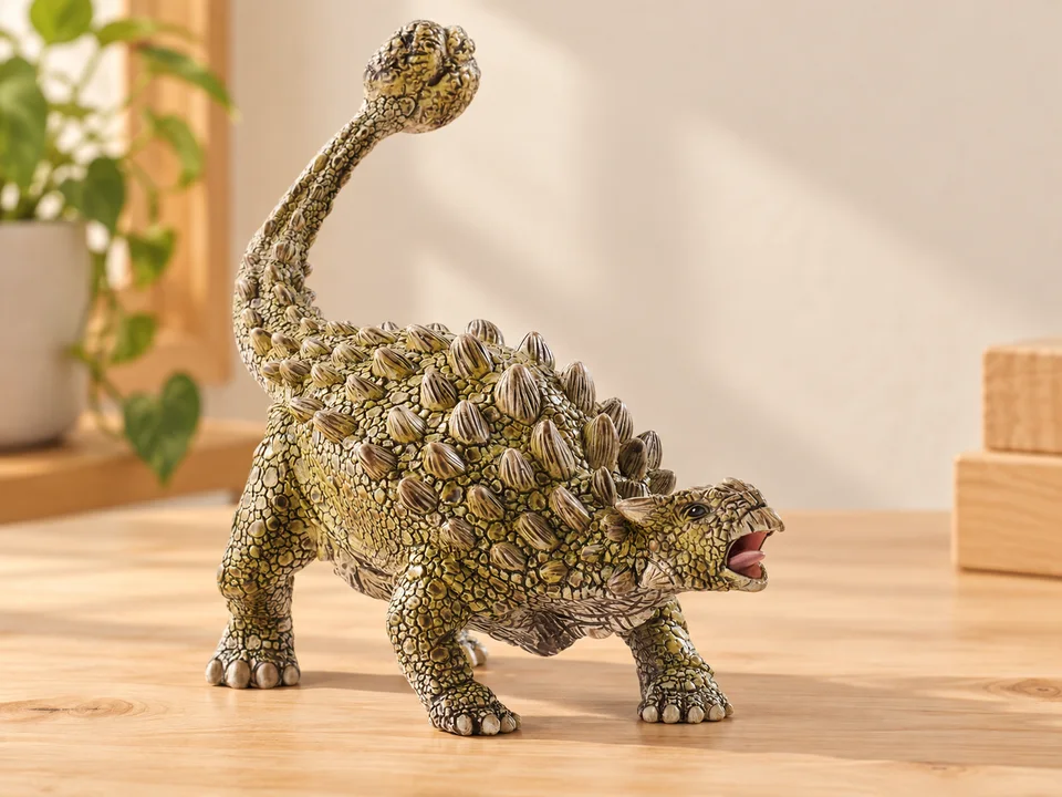 Ankylosaure Schleich 15023, mise en scène illustrée