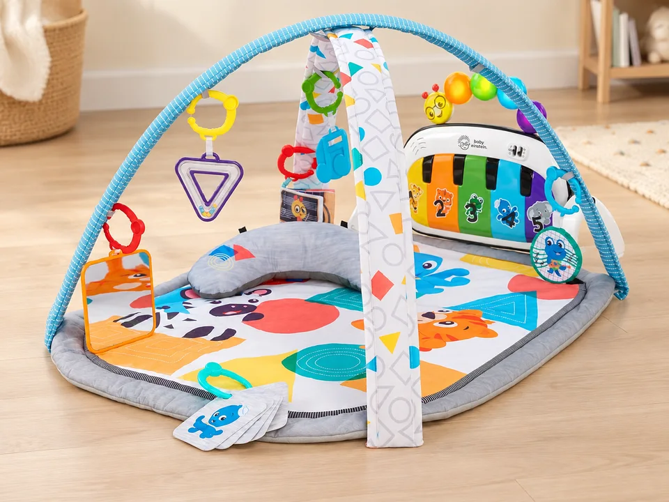 Baby Einstein Tapis Musical d’Éveil 4 en 1 Kickin' Tunes avec piano, mise en scène illustrée