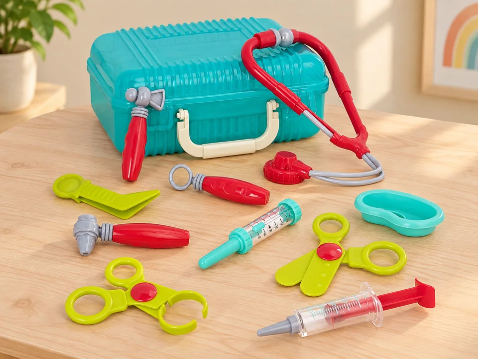 Battat Trousse de médecin Deluxe, mise en scène illustrée