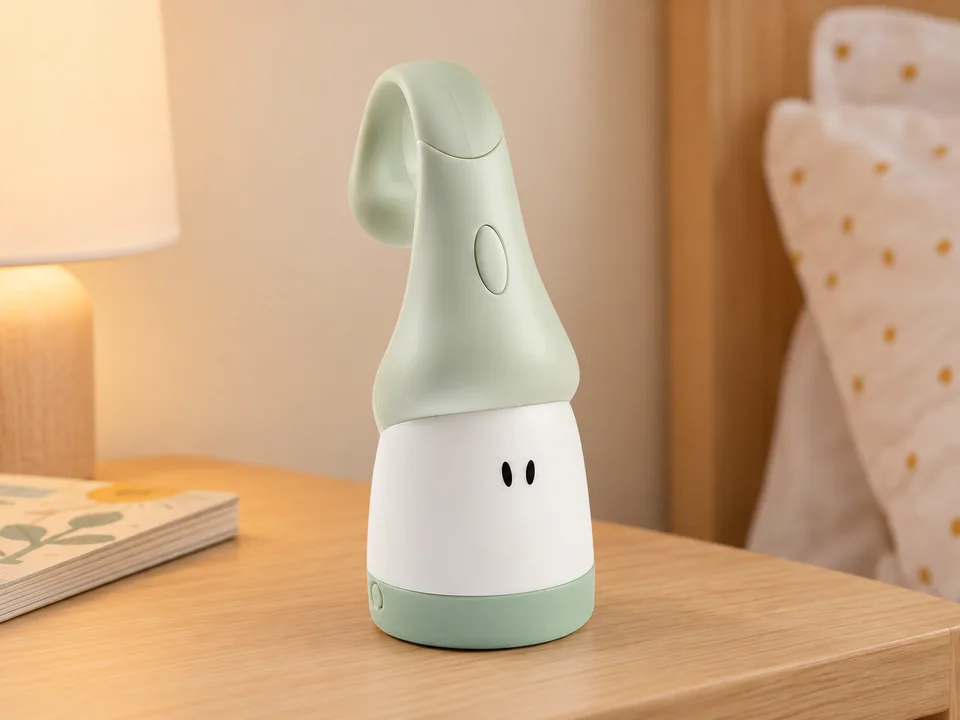 Pixie Torch, veilleuse et torche portative, mise en scène illustrée