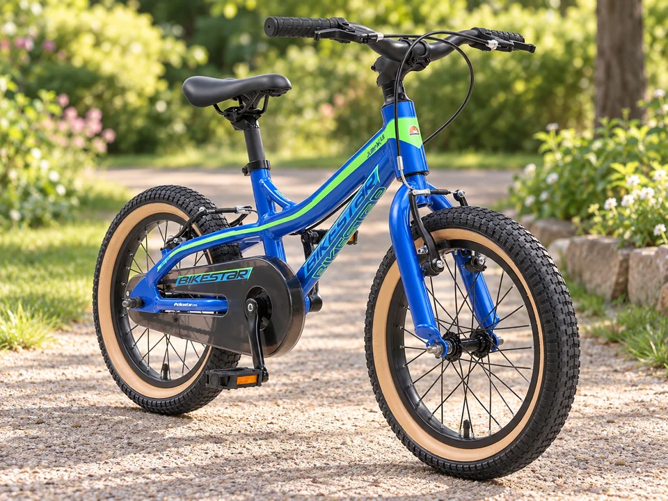 BIKESTAR vélo en aluminium 16 pouces, mise en scène illustrée