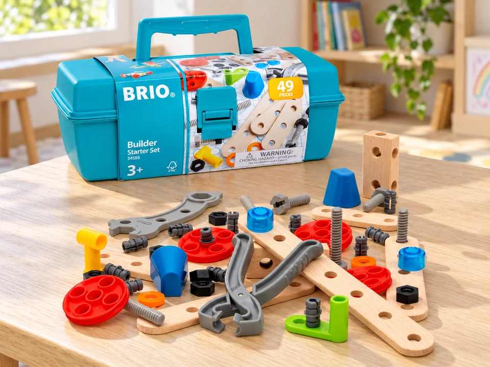Builder, boîte de construction et outils 34586, 49 pièces, mise en scène illustrée