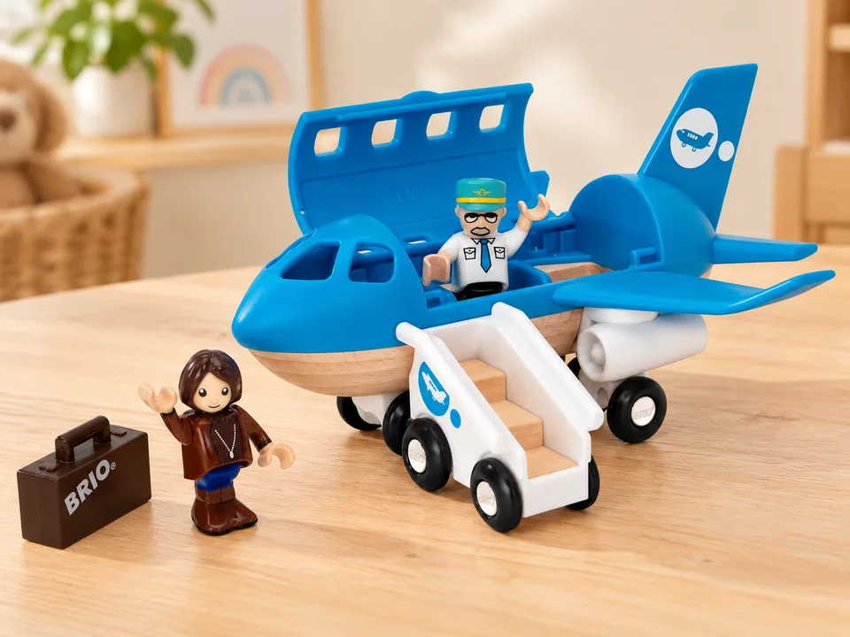BRIO World 33306 Avion de voyageurs, mise en scène illustrée