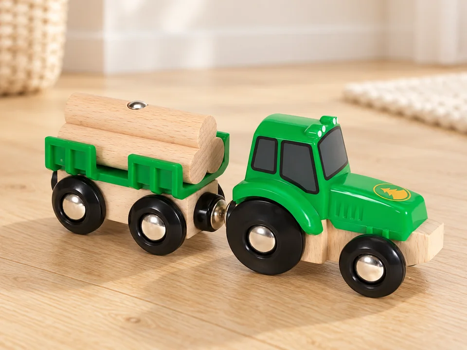 BRIO World 33799 Tracteur et remorque, mise en scène illustrée