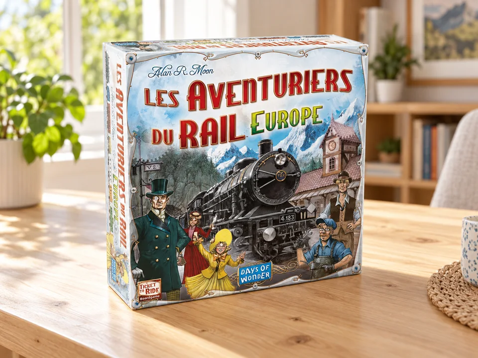 Les Aventuriers du Rail Europe, jeu de base, mise en scène illustrée