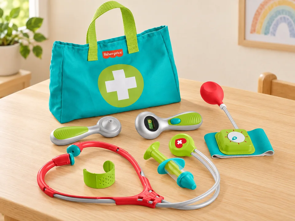 Fisher-Price Coffret médical HYH26, mise en scène illustrée