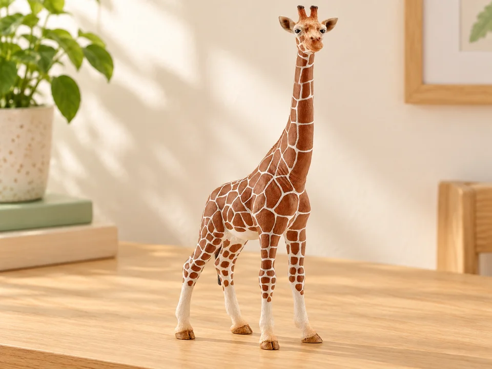 Girafe femelle Schleich 14750, mise en scène illustrée