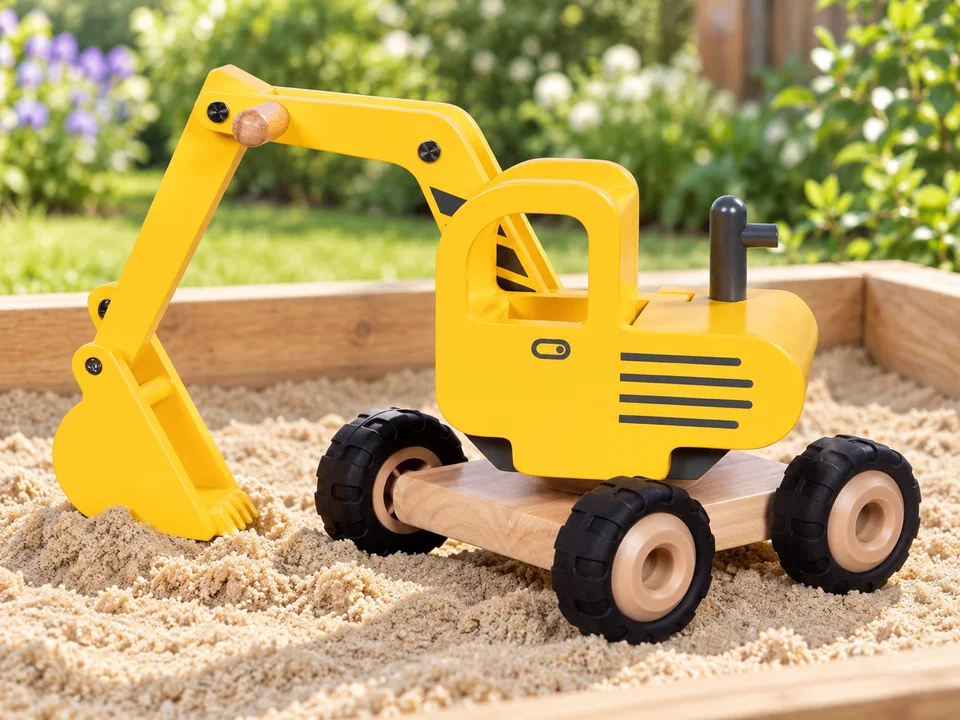 Goki Pelleteuse en bois 55898, mise en scène illustrée