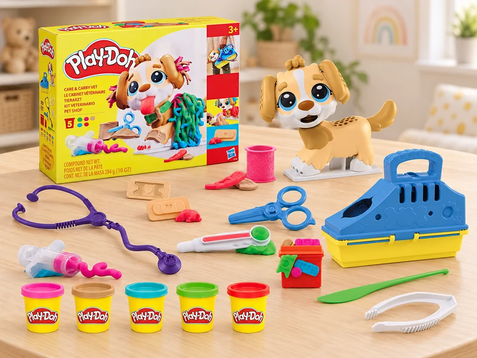 Play-Doh Le Cabinet vétérinaire F3639, mise en scène illustrée
