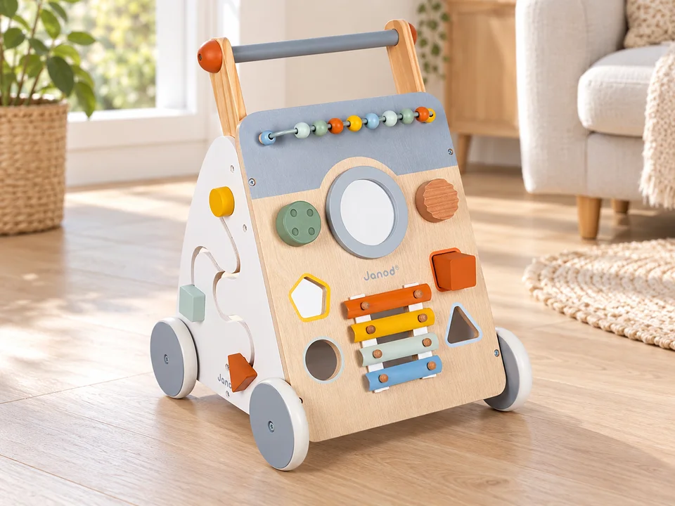 Chariot multi-activités Sweet Cocoon J04410, mise en scène illustrée