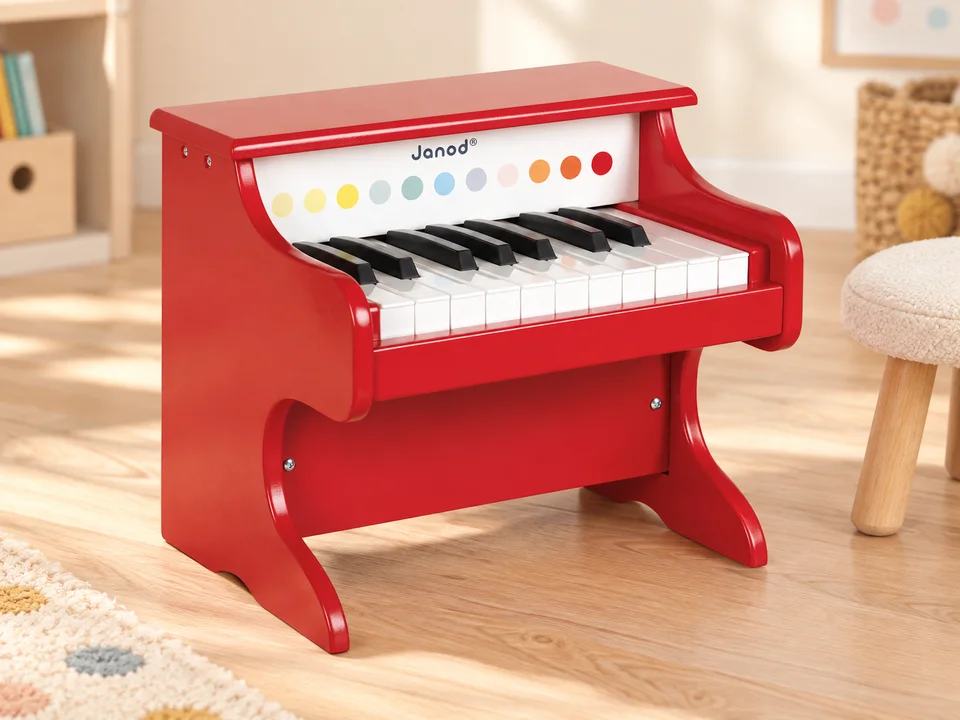 Janod Confetti piano électronique 18 touches J07618, mise en scène illustrée