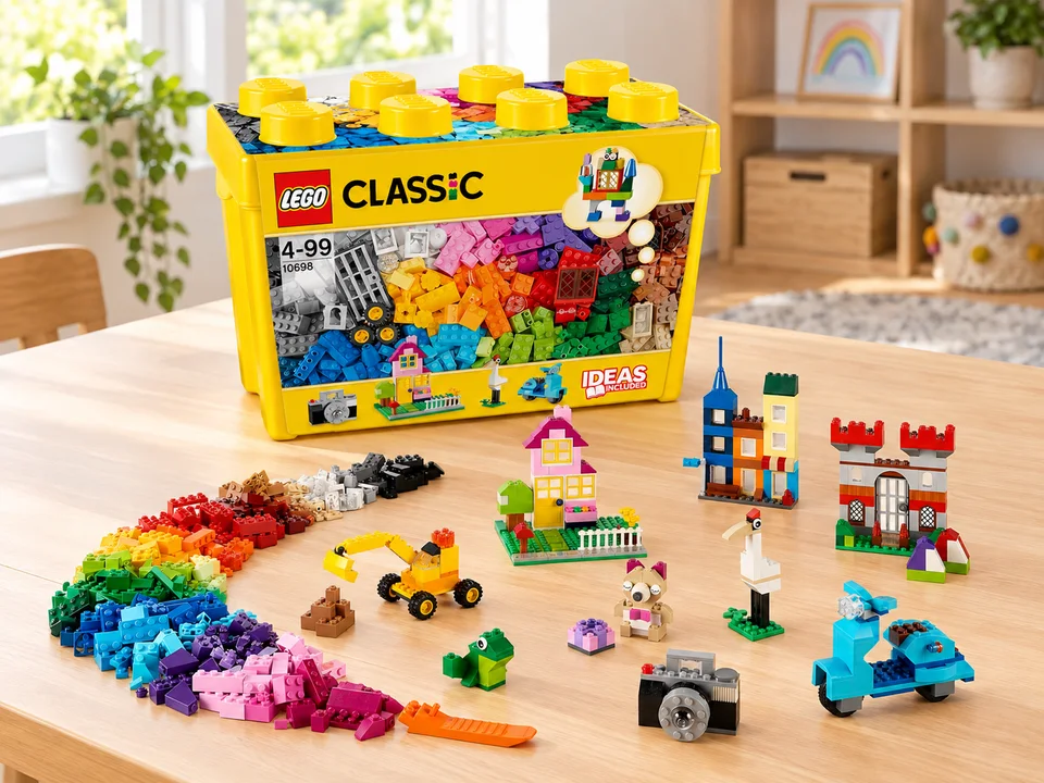 LEGO Classic 10698 Boîte de briques créatives Deluxe, mise en scène illustrée