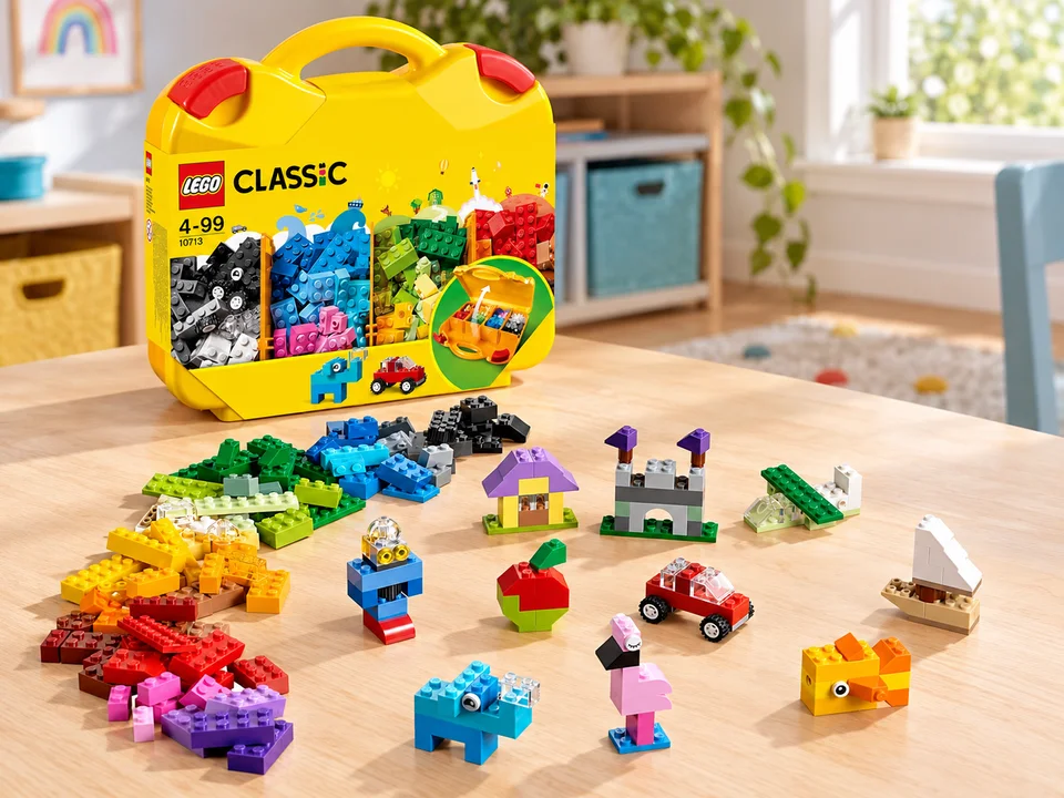 LEGO Classic 10713 La valisette de construction, mise en scène illustrée