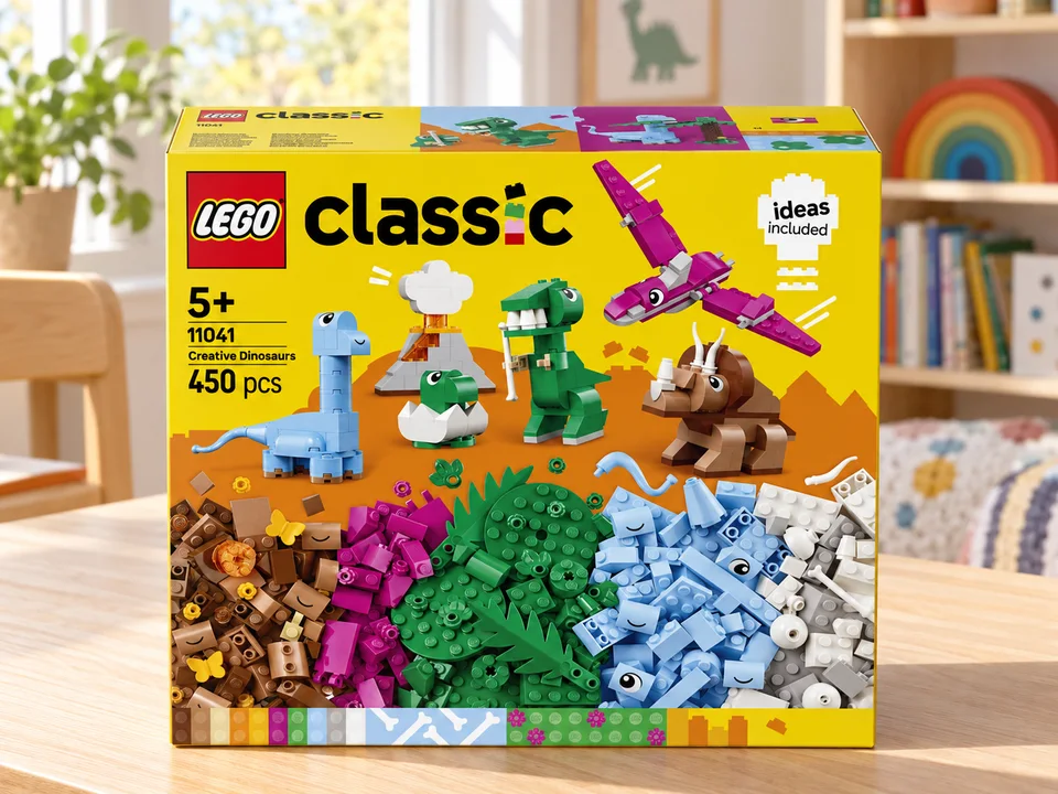 LEGO Classic 11041 Les dinosaures créatifs, mise en scène illustrée
