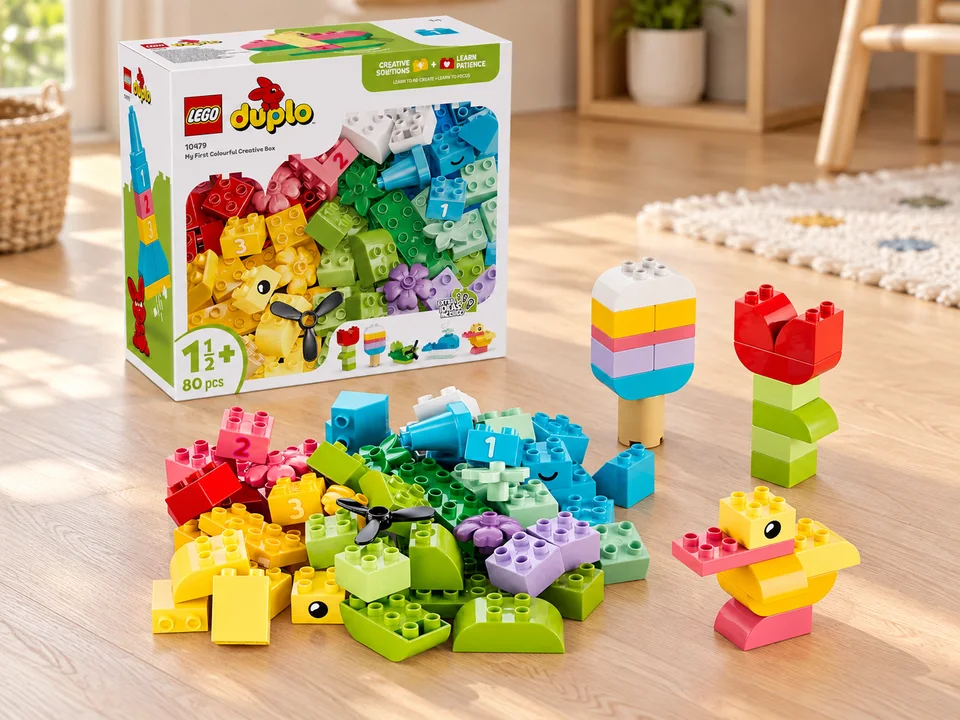 LEGO DUPLO Classic 10479 Boîte créative colorée, mise en scène illustrée