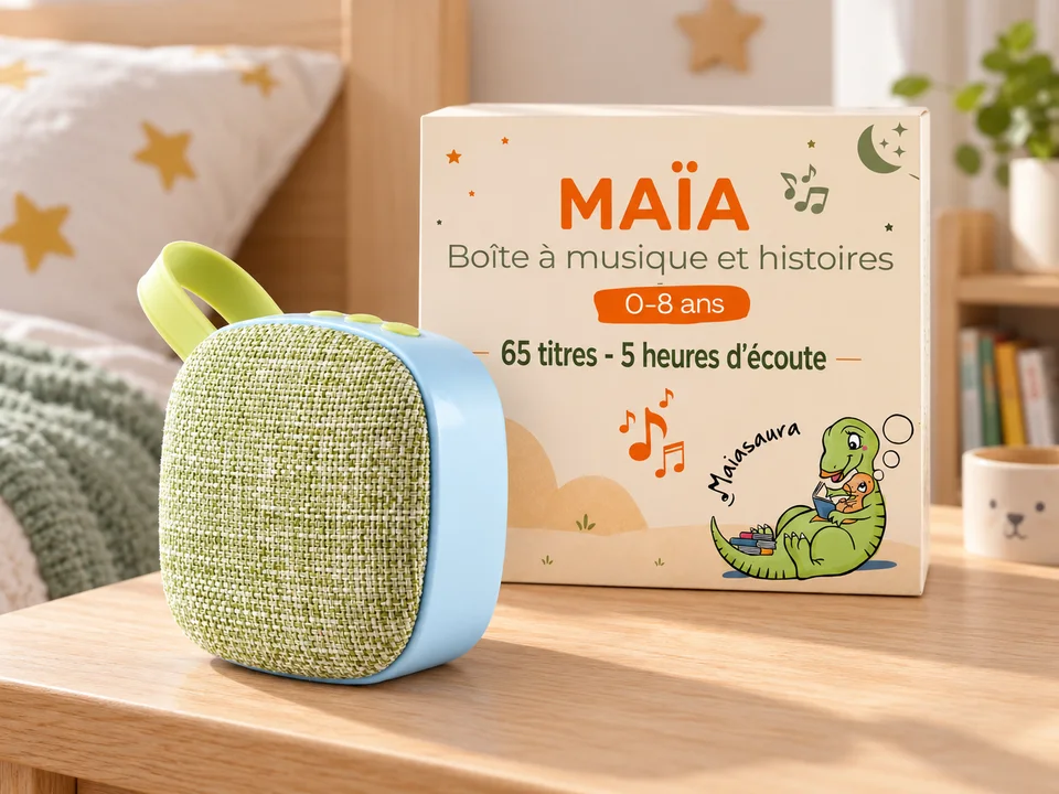 Maïa, boîte à musique et histoires, mise en scène illustrée