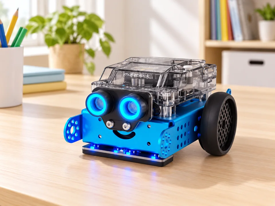 mBot2 P1010132 avec CyberPi, mise en scène illustrée