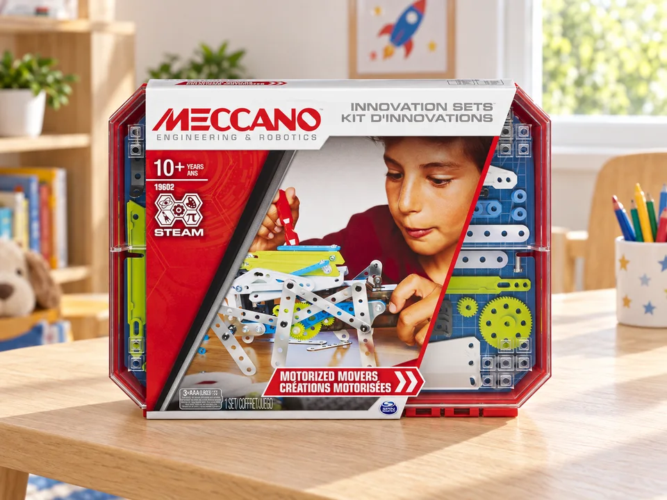Kit d'inventions Moteur, créations motorisées, référence 6047099, mise en scène illustrée