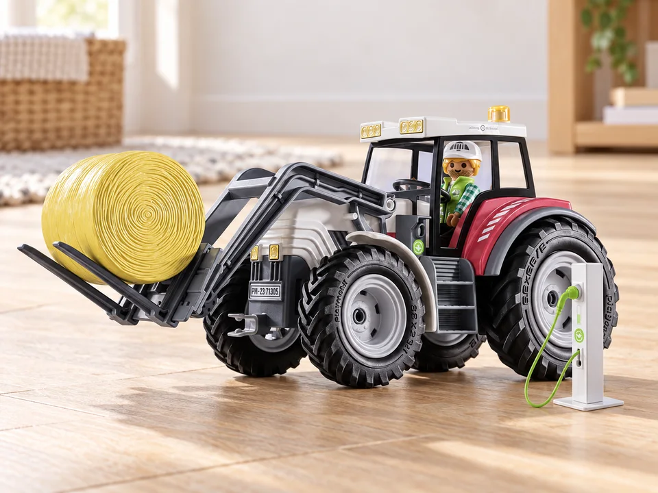 Playmobil Country 71305 Grand tracteur électrique, mise en scène illustrée