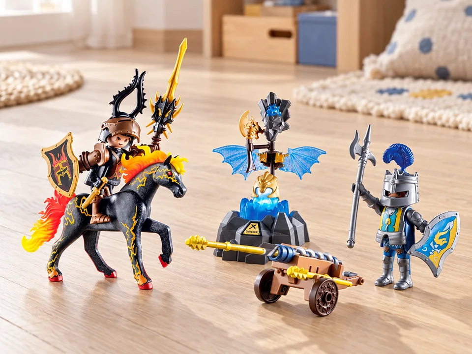 Playmobil Duel de chevaliers 71645, mise en scène illustrée