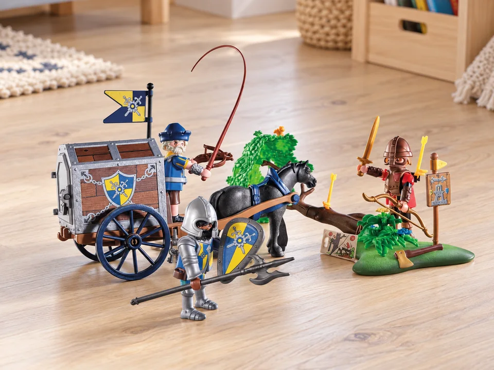 Playmobil Novelmore Convoi avec bandit 71484, mise en scène illustrée