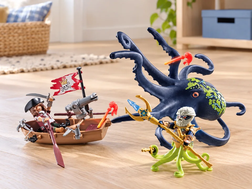 Playmobil Pirate avec pieuvre géante 71419, mise en scène illustrée