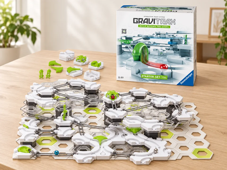 GraviTrax Starter Set XXL, 242 pièces, référence 22416, mise en scène illustrée