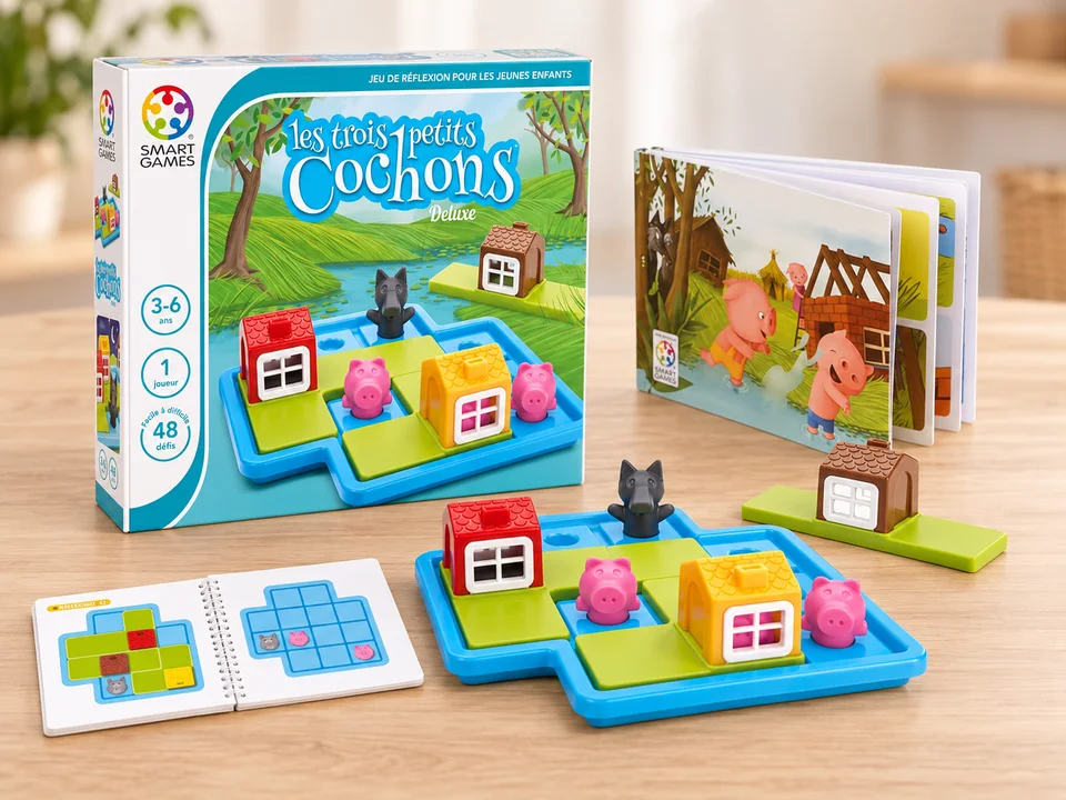 Les Trois Petits Cochons SG 023 FR, mise en scène illustrée