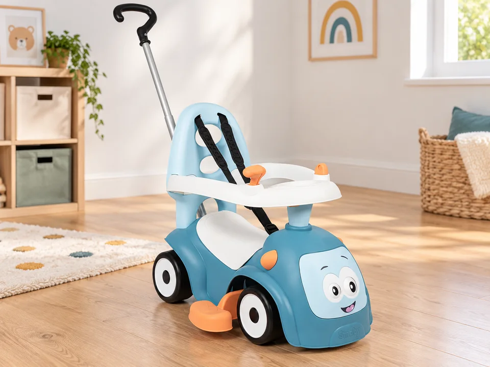 Smoby Maestro Balade bleu 3 en 1, mise en scène illustrée