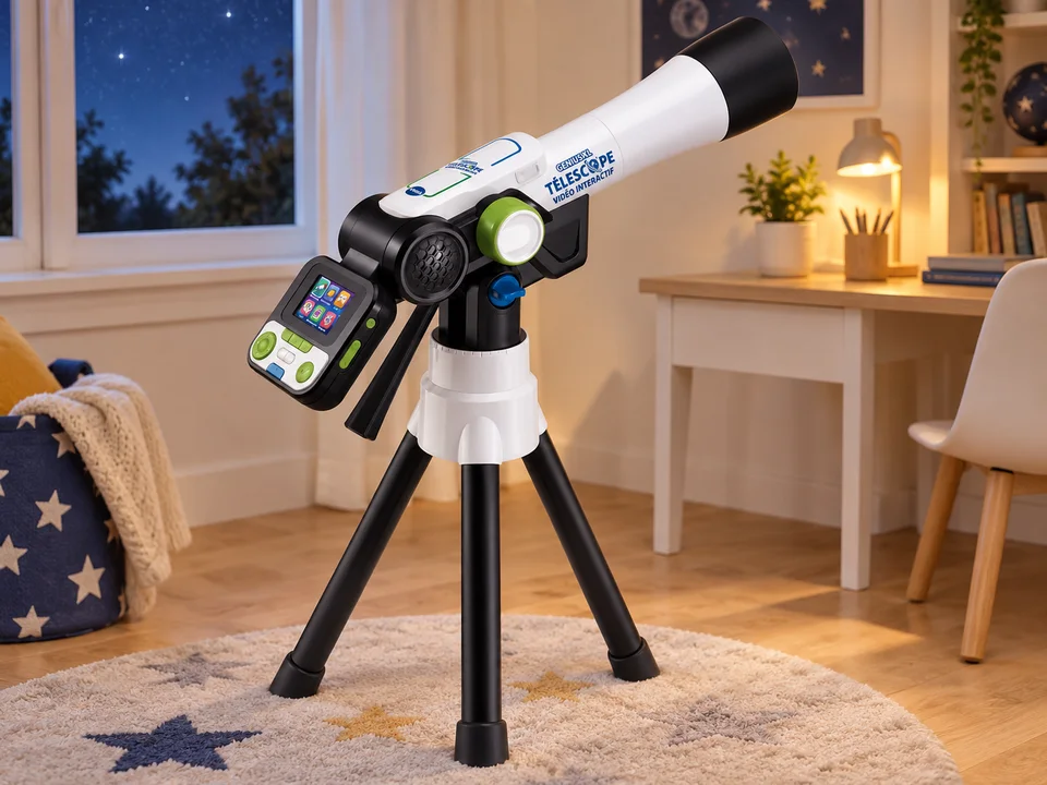 Genius XL Télescope vidéo interactif — version française, mise en scène illustrée