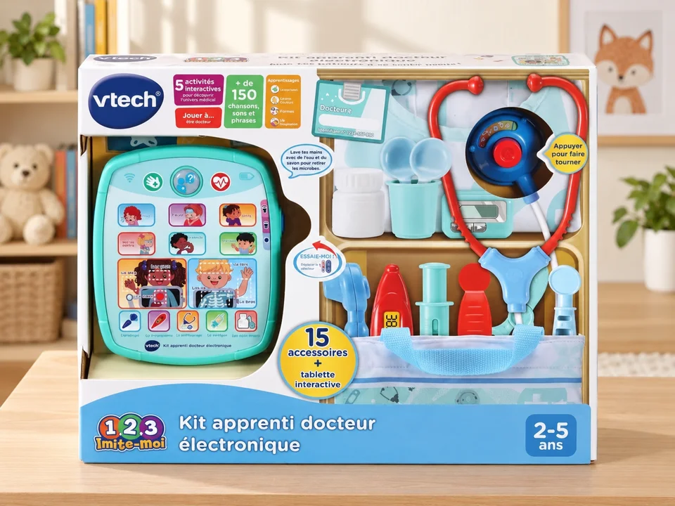 VTech Kit apprenti docteur électronique, mise en scène illustrée