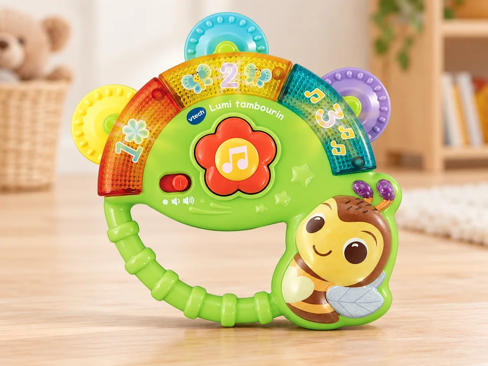 VTech Lumi Tambourin 558605, mise en scène illustrée